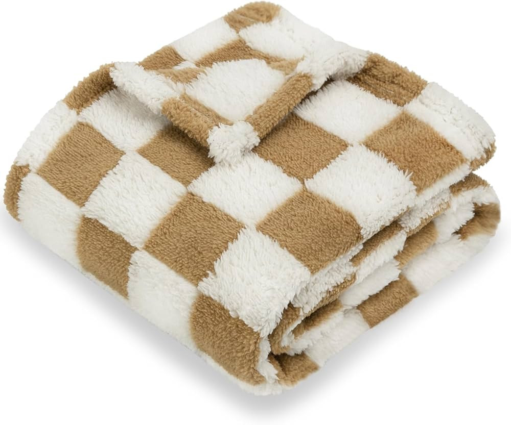 HOMRITAR Super Soft Baby Blankets for Boys Girls Warm Cozy Reversible Checkerboard Toddlers Blank... | Amazon (US)