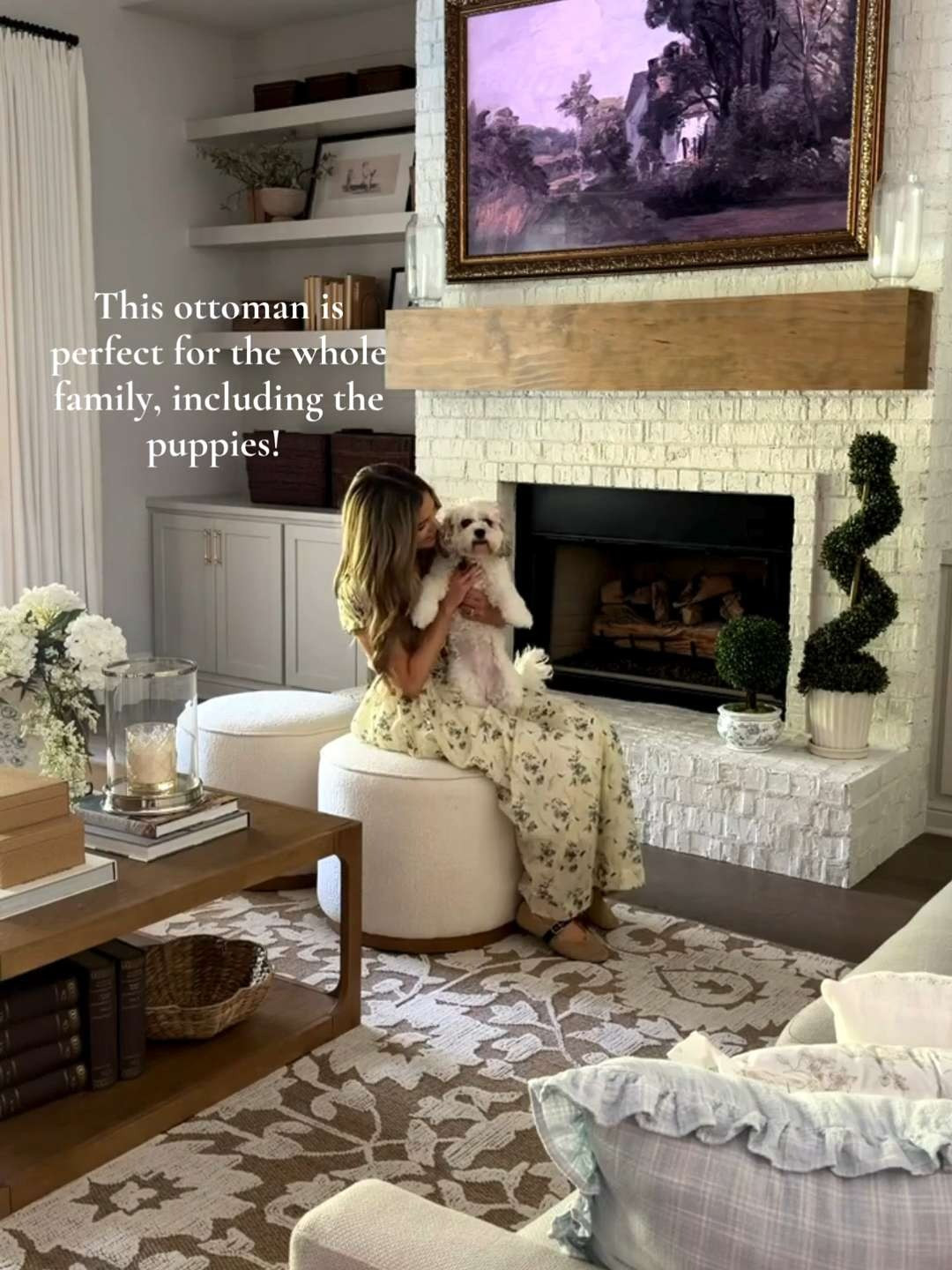These ottomans are so cozy! Even your puppies will love them!  

 #LTKSeasonal #LTKHome