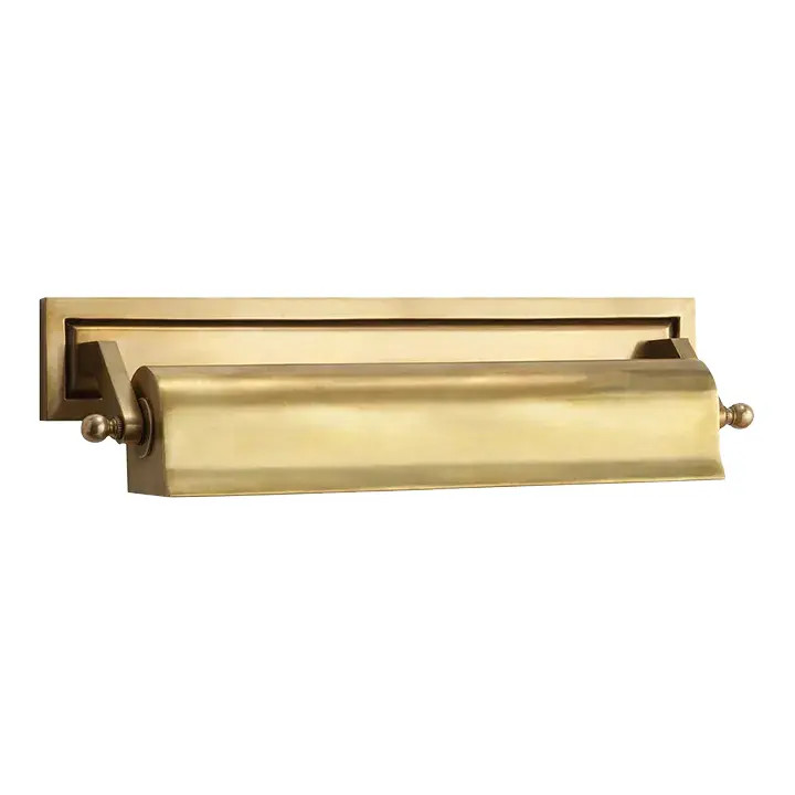 Thomas O'Brien for Visual Comfort Signature Library 16" Picture Light in Hand-Rubbed Antique Brass | Chairish