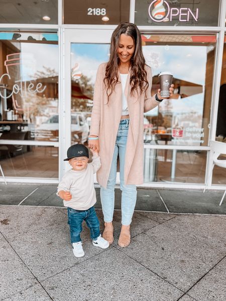 coffee date, amazon finds, coatigan, bubble crop top, high rise straight leg jeans, toddler boy outfit, one year old boy clothes

#LTKfamily #LTKkids #LTKfindsunder50