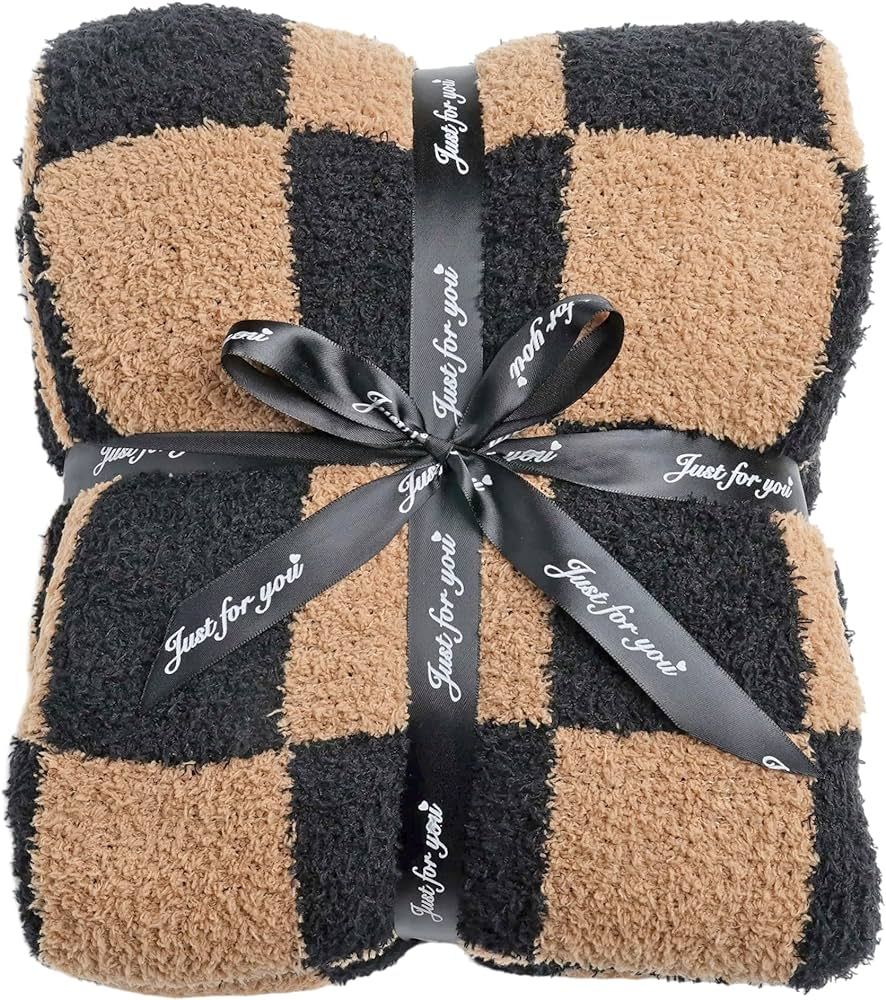 Ultra Soft Checkered Blanket Cozy Buffalo Check Throw Fluffy Knitted Reversible Throw Blanket Lig... | Amazon (US)