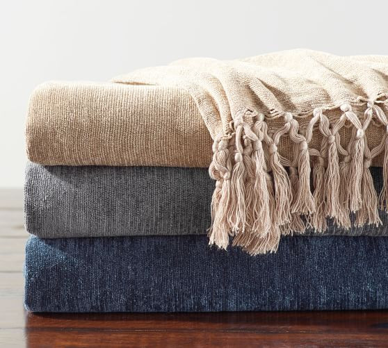 Trista Fringe Throw | Pottery Barn (US)
