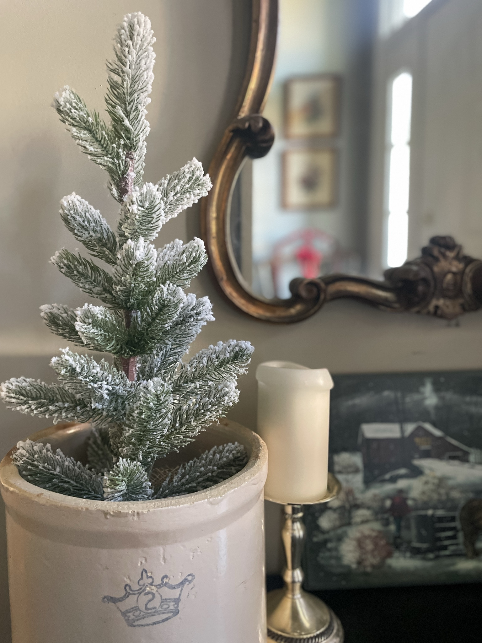 Place a mini Christmas tree in a vintage crock.  

Christmas decor.  Vintage crock.  

#LTKSeasonal #LTKHome #LTKHoliday
