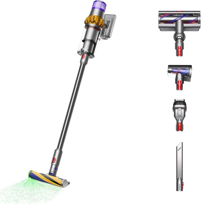 Dyson V15 Detect Cordless Vacuum Cleaner, Yellow/Nickel | Amazon (US)