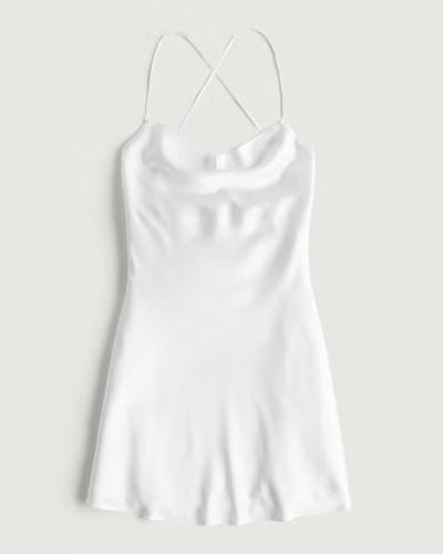 Satin Cowl-Neck Mini Dress | Hollister (UK)