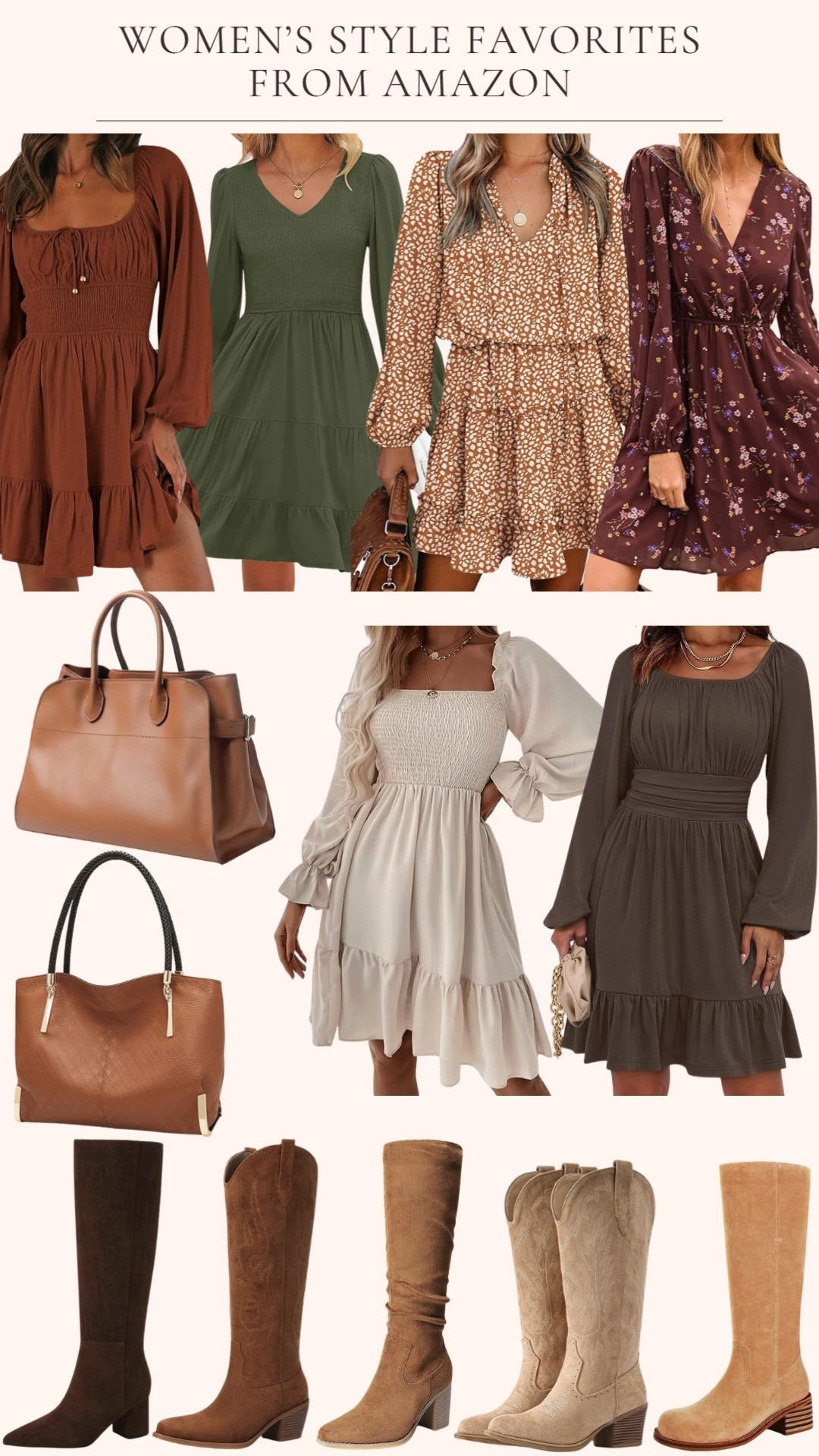  

 These fall style favorites from Amazon never go out of season 🤎✨ From floral dresses and leather bags to western boots and brown accessories, these pieces mix feminine and classic effortlessly. Perfect for creating chic everyday looks with a cozy, polished vibe  

#LTKStyleTip #LTKOver40 #LTKFindsUnder50