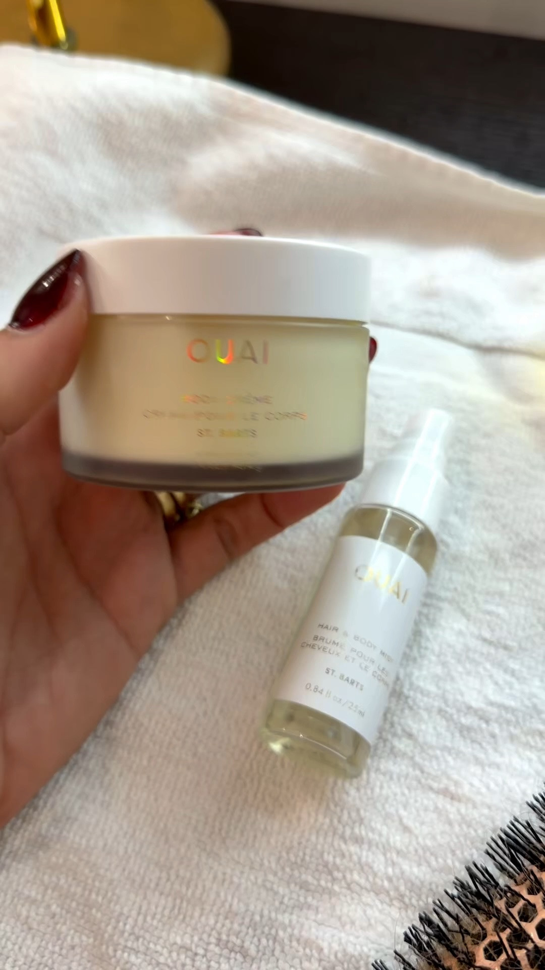 Summer Fragrance Favorites | Sephora Beauty Finds | OUAI St. Barts Set

This lasted all day and night and I got SO many compliments ✨🌴

If you’re looking for a summer everyday fragrance that smells clean, tropical, luxe, and expensive without being overpowering… this set is for you. The St. Barts scent by OUAI has quickly become one of my favorites for summer.

I linked the full set from Sephora because layering the products together made the scent last even longer throughout the day. Hair + body mist, body wash, and body cream all linked on my LTK.#SephoraFinds #OUAI #SummerFragrance #FragranceFavorites #BeautyFinds #SephoraSale #BodyMist #SummerBeauty #EverydayFragrance #CleanGirlAesthetic #LTKStyle #BeautyFavorites #StBarts #PerfumeLover

#LTKBeauty #LTKOver40 #LTKTravel #LTKBeauty