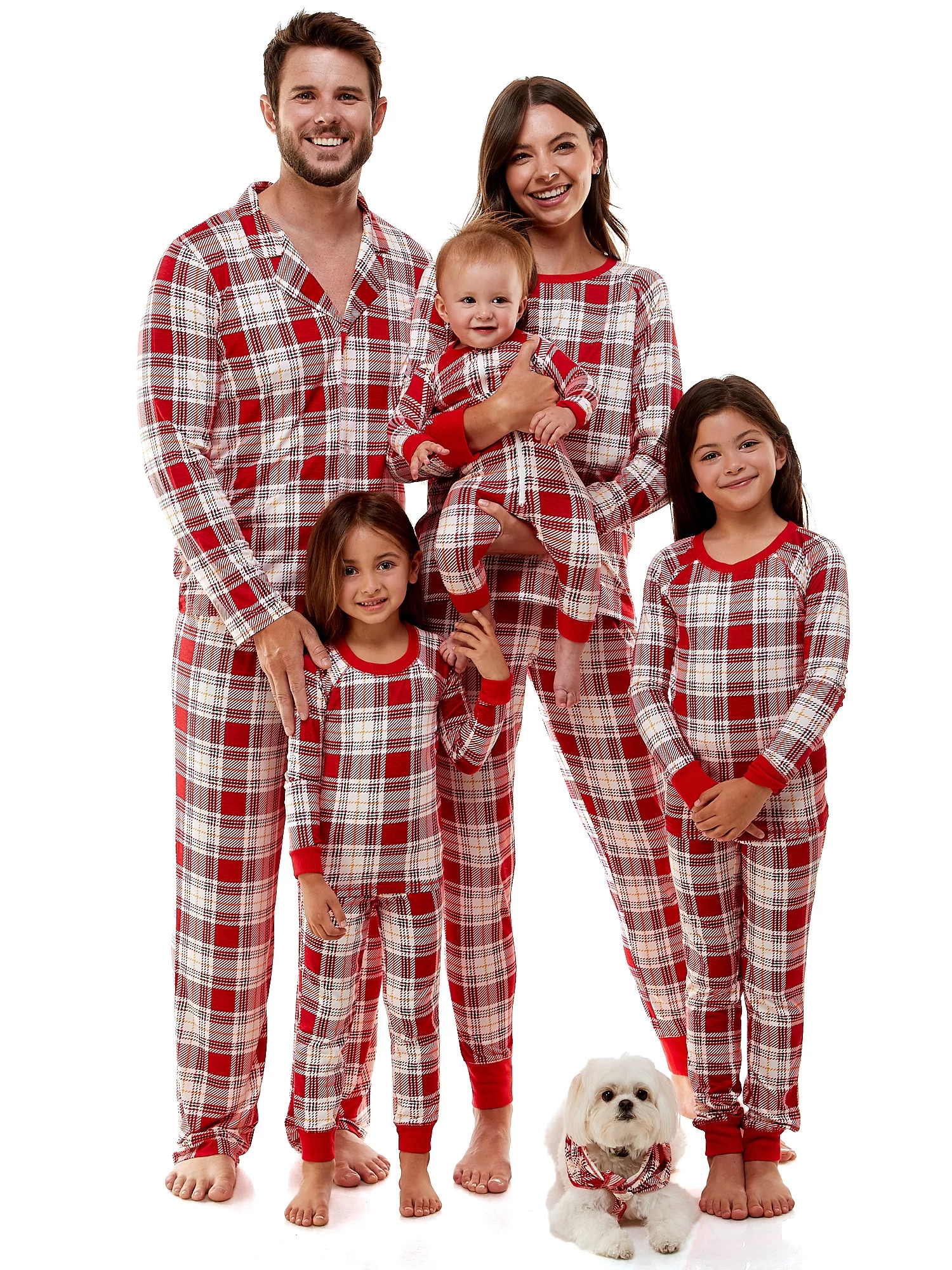 Derek Heart Classic Plaid Matching Family Christmas Pajamas Set, 2-Piece - Walmart.com | Walmart (US)