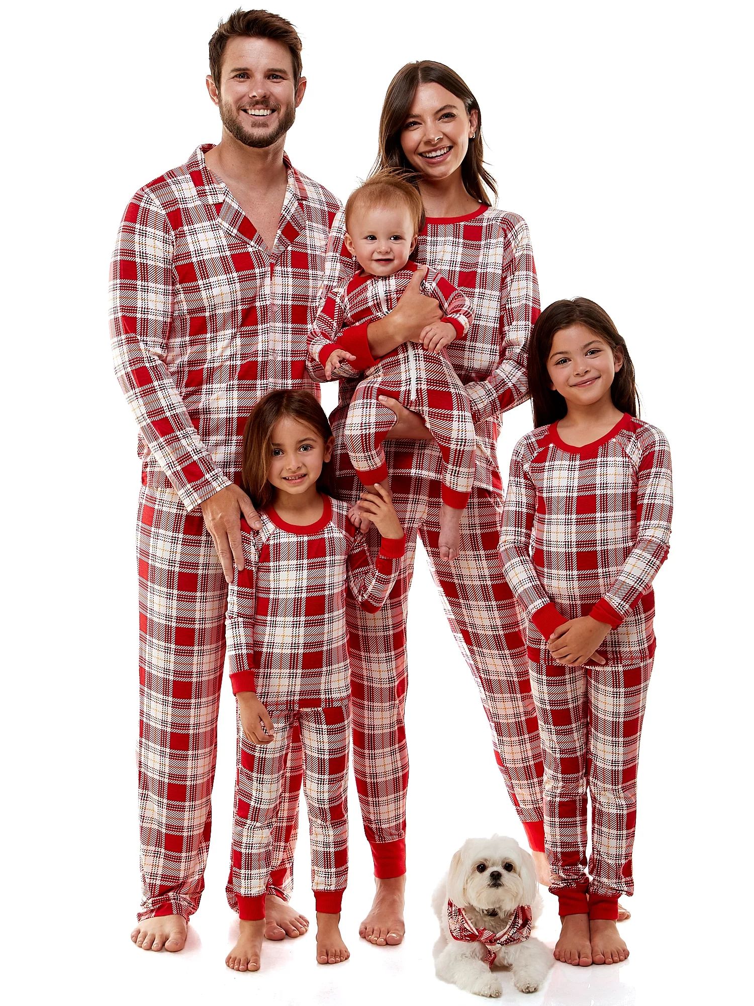 Derek Heart Classic Plaid Matching Family Christmas Pajamas Set, 2-Piece | Walmart (US)