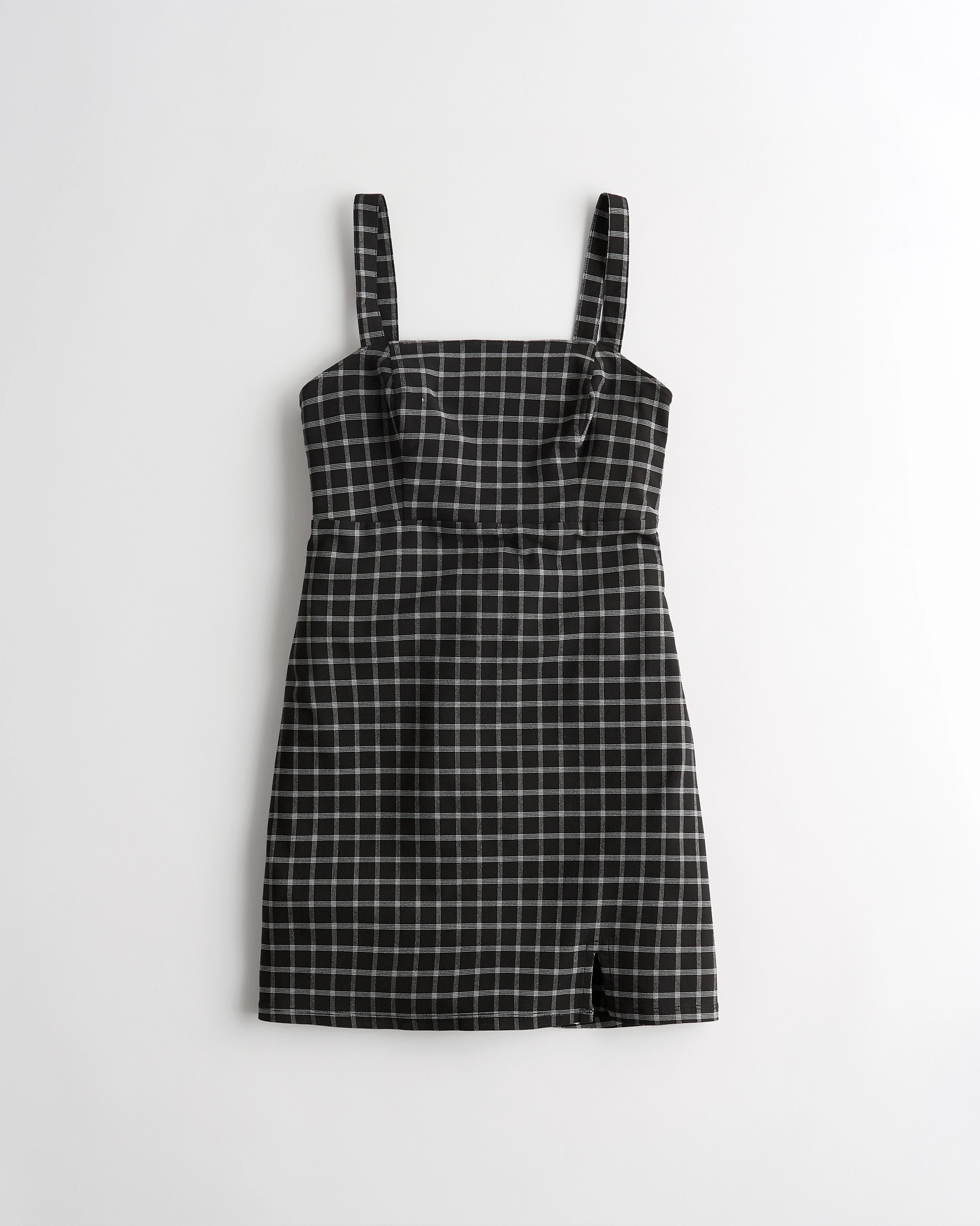 Girls Advanced Stretch Square-Neck Plaid Mini Dress from Hollister | Hollister (US)