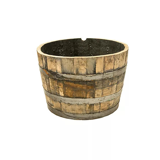 Real Wood Products  26 in. Half-Oak Jack Daniels Whiskey Barrel Planter | Tractor Supply