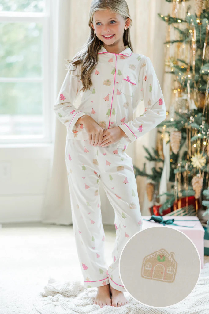Girls: Dream Big Gingerbread L/S Bamboo Lounge Set | The Mint Julep Boutique