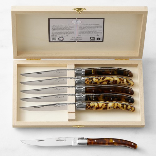 Jean Dubost Tortoise Acrylic Steak Knives, Set of 6 | Williams-Sonoma