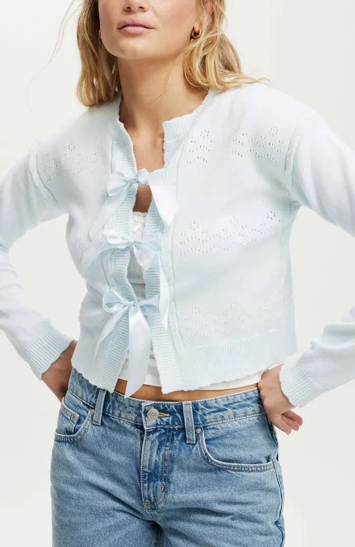 Cotton On Nostalgia Bow Cardigan | Nordstrom | Nordstrom