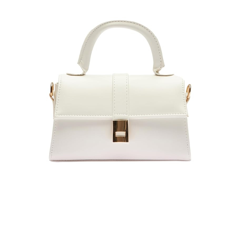 MOON CANTA Mini Crossbody Bag for Women – Small Faux Leather Shoulder Purse with Gold Lock, Ele... | Amazon (US)