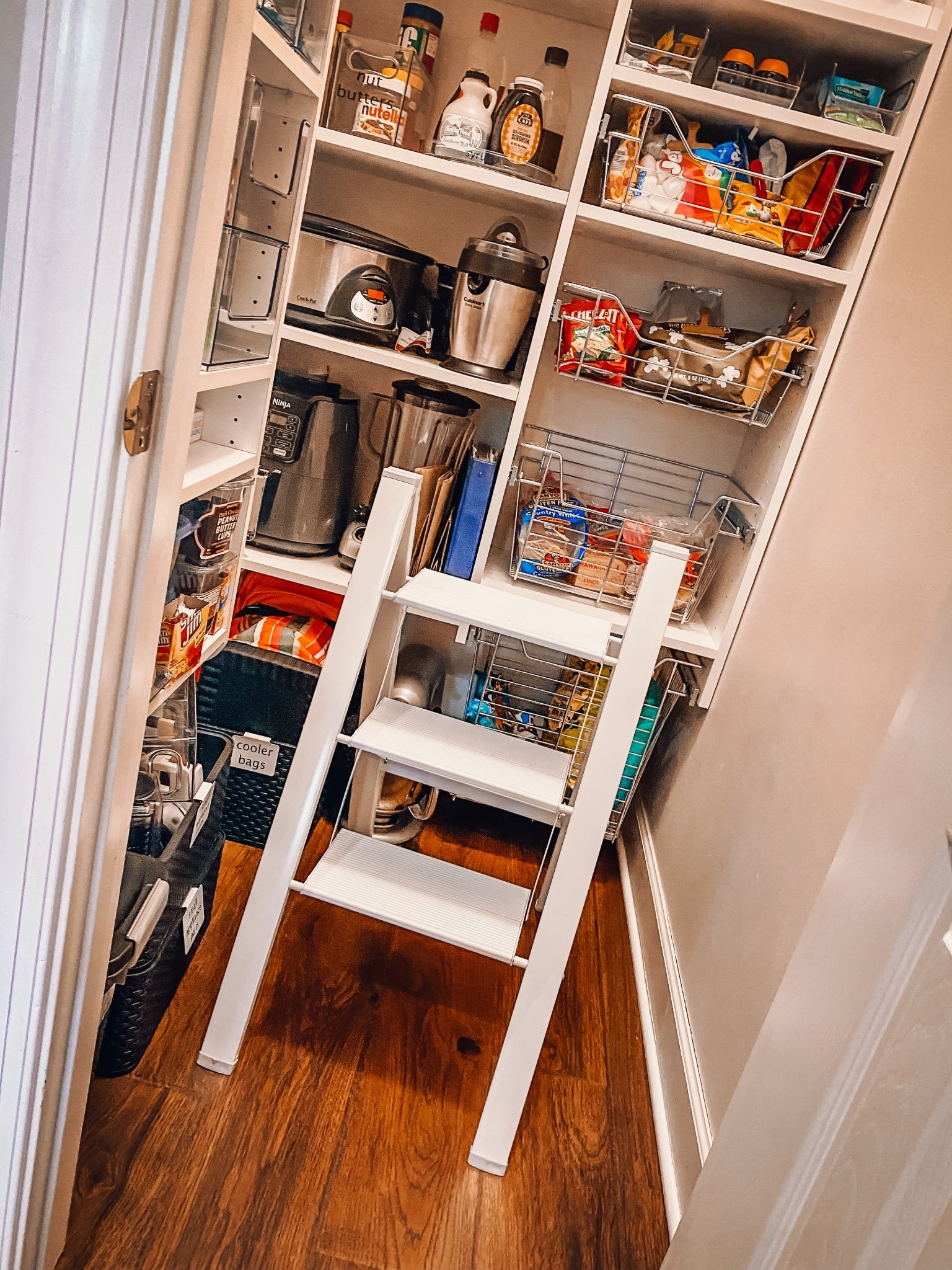 The best step stool for small spaces. It folds so narrow. I keep mine in the Landry between the dryer and the wall. It’s lightweight enough to easily move around the house  

#LTKHome