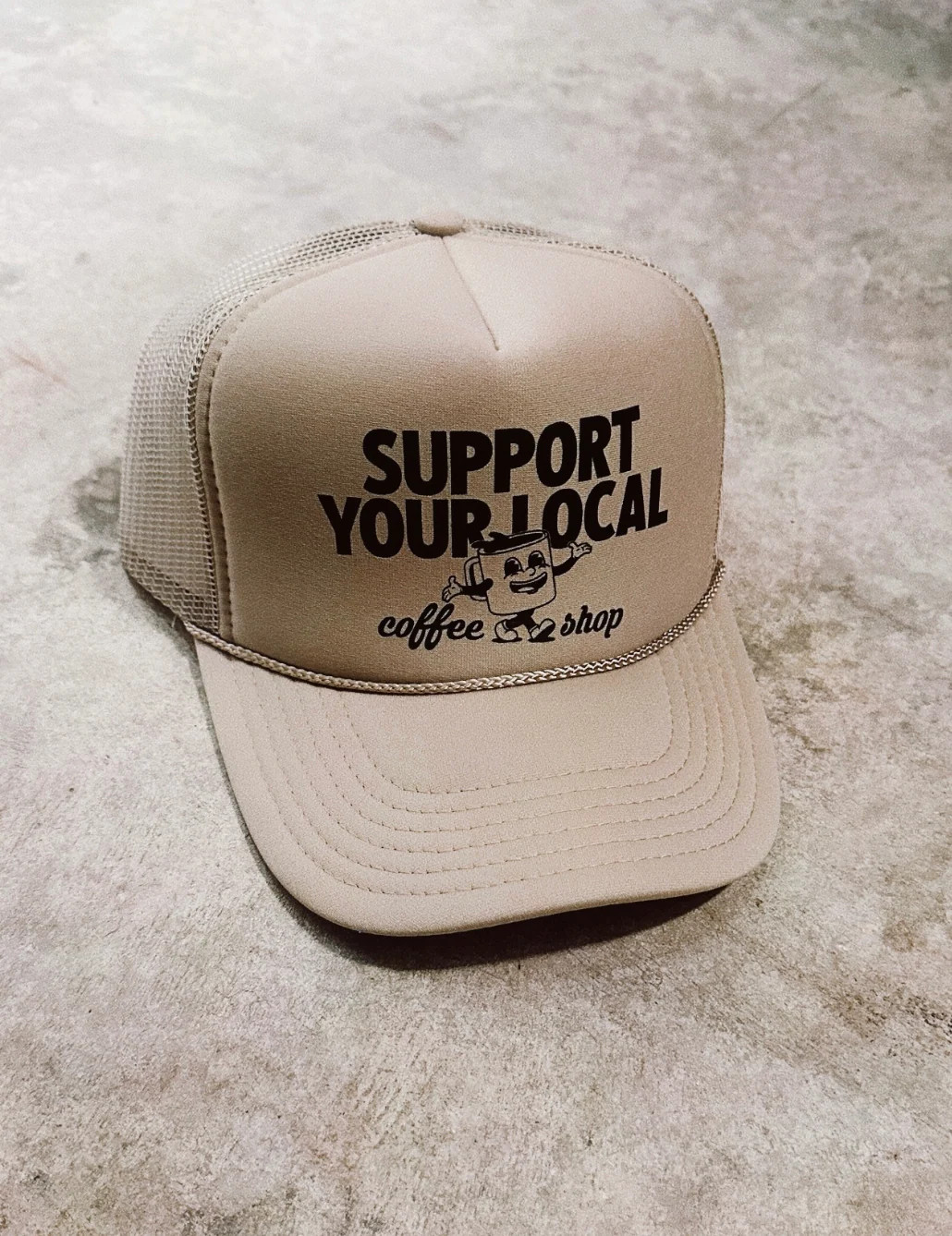 Support Your Local Coffee Shop Trucker Hat | Slater Vintage