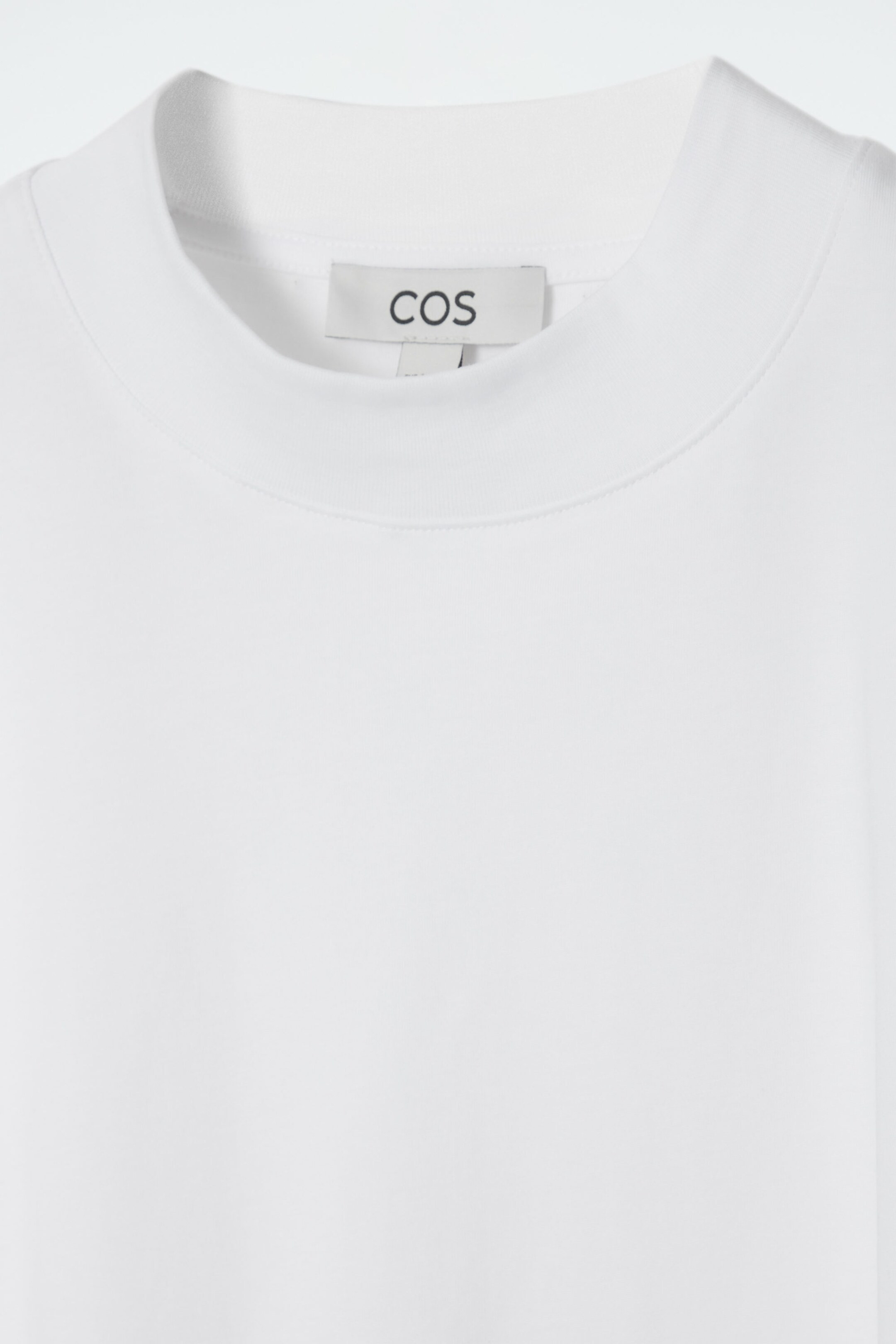 BOXY MOCK-NECK T-SHIRT - WHITE | COS (AU)