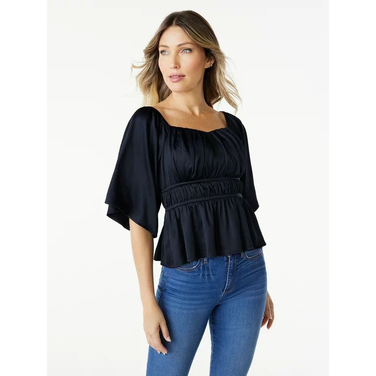 Sofia Jeans Women's Off the Shoulder Top, Sizes XS-3XL | Walmart (US)