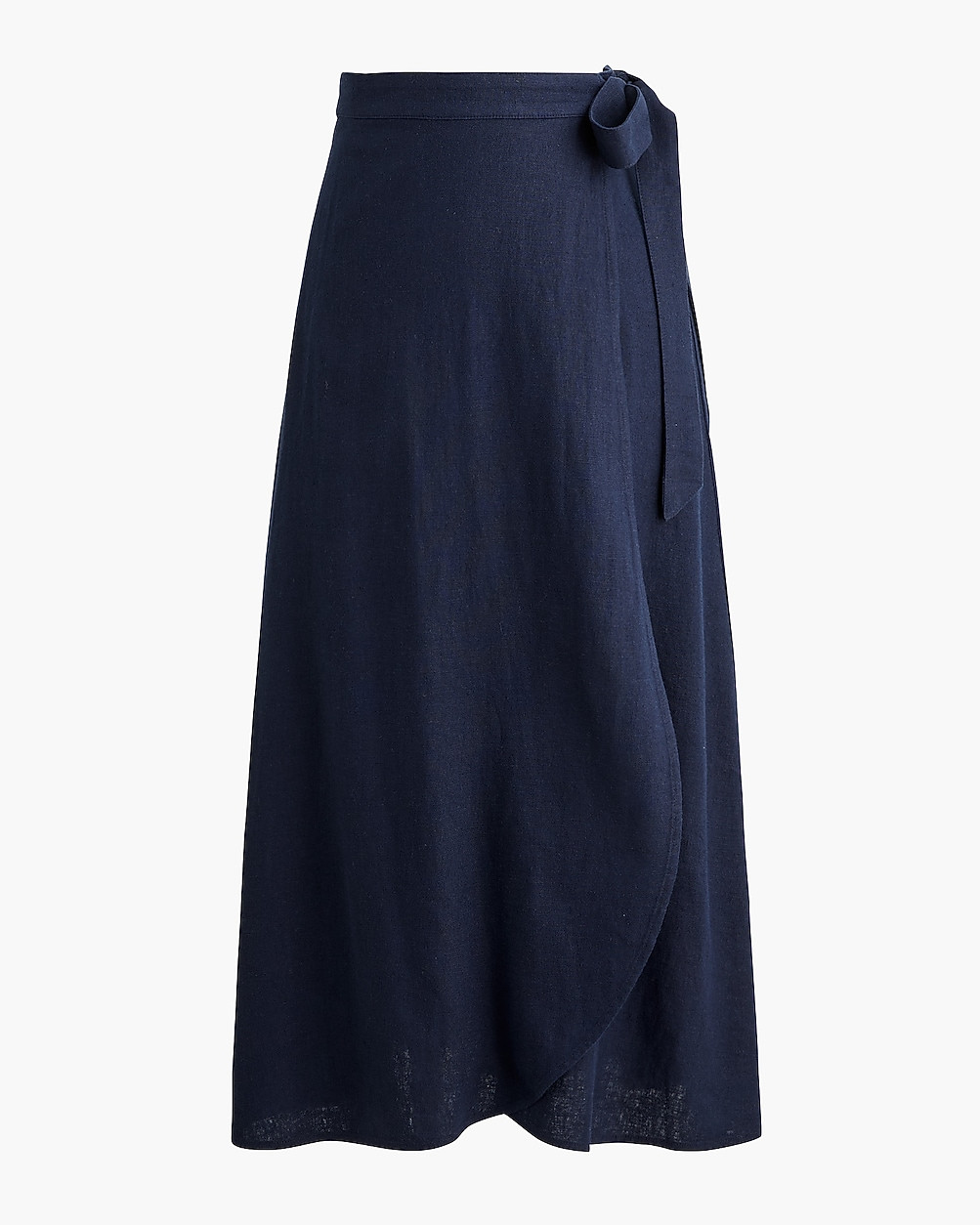 Linen-blend faux-wrap skirt | J.Crew Factory