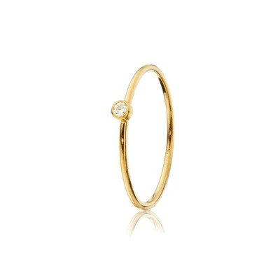 Gold Thin Diamond Style Stacking Ring | Lily & Roo