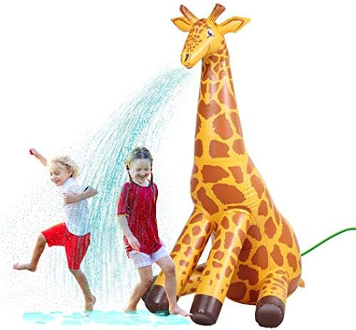 GoFloats Giant Inflatable Giraffe Party Sprinkler - 7 Feet Tall Yard Sprinkler for Kids Summer Fun,  | Amazon (US)