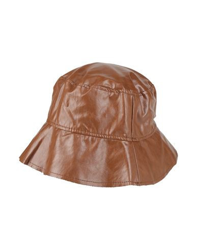 Carla G. Woman Hat Brown Size ONESIZE Polyurethane, Viscose, Polyester, Cotton, Metal fiber | YOOX (US)