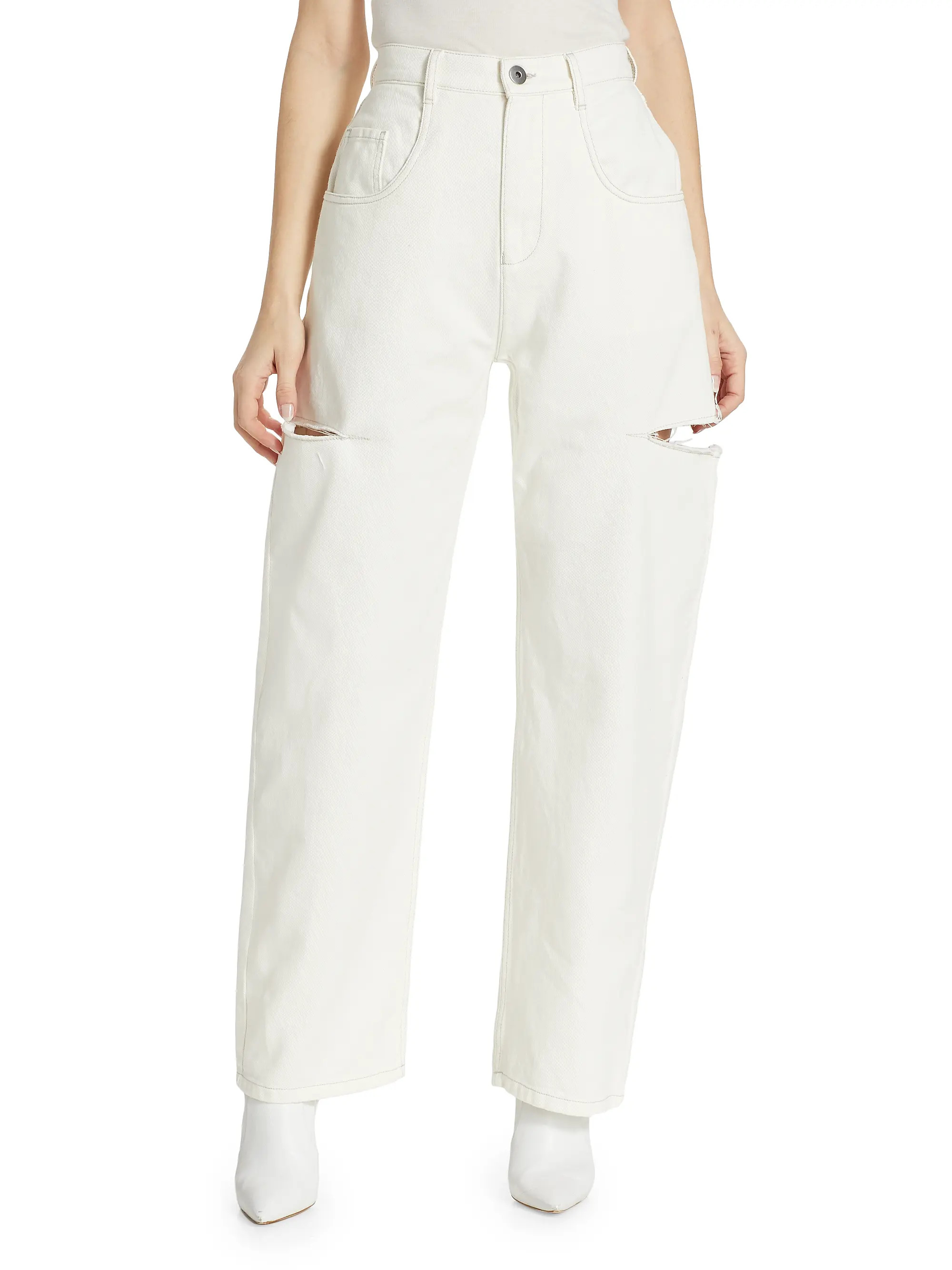 Distressed High-Rise Jeans | Saks Fifth Avenue