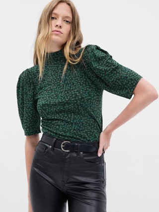 Featherweight Puff Sleeve Rib T-Shirt | Gap (US)