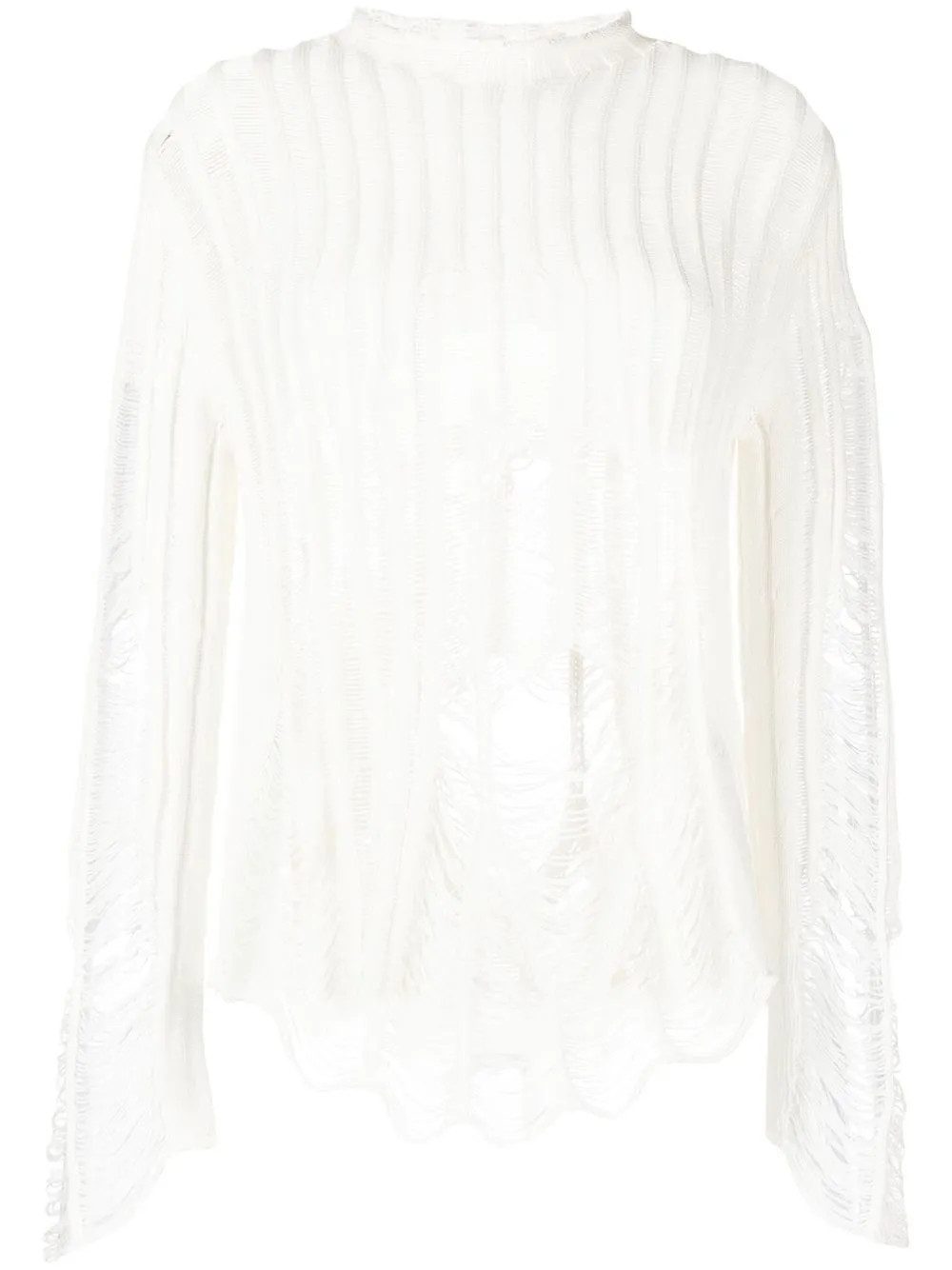 Distressed Float long-sleeved jumper | Farfetch Global