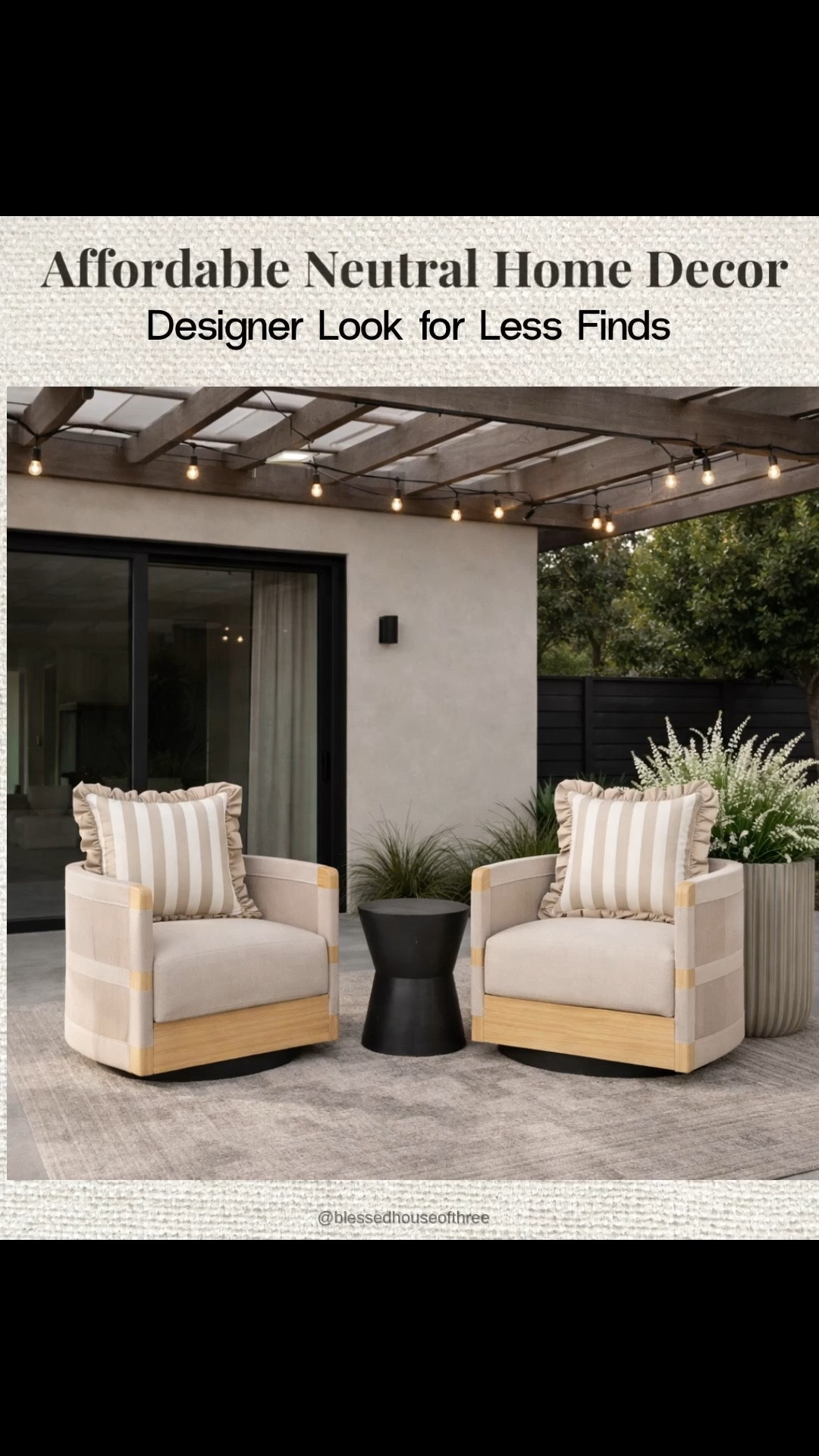 Affordable neutral patio decor with a designer look for less featuring outdoor seating, scallop umbrella, solar string lights, gas fire pit table and rattan planter for a modern outdoor living space. These Amazon, Target, Wayfair, and Walmart patio finds create a cozy backyard setup with neutral tones, fluted player, layered textures and high-end style on a budget. Perfect for spring and summer outdoor entertaining, patio refresh ideas, small backyard styling and affordable home decor finds. Swivel outdoor chairs look designer  Follow me on LTK for daily home decor, patio ideas and Amazon finds.

#LTKHome #LTKSeasonal #LTKSaleAlert