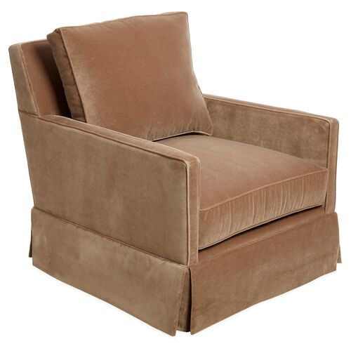 Auburn Club Chair, Toffee Velvet | One Kings Lane