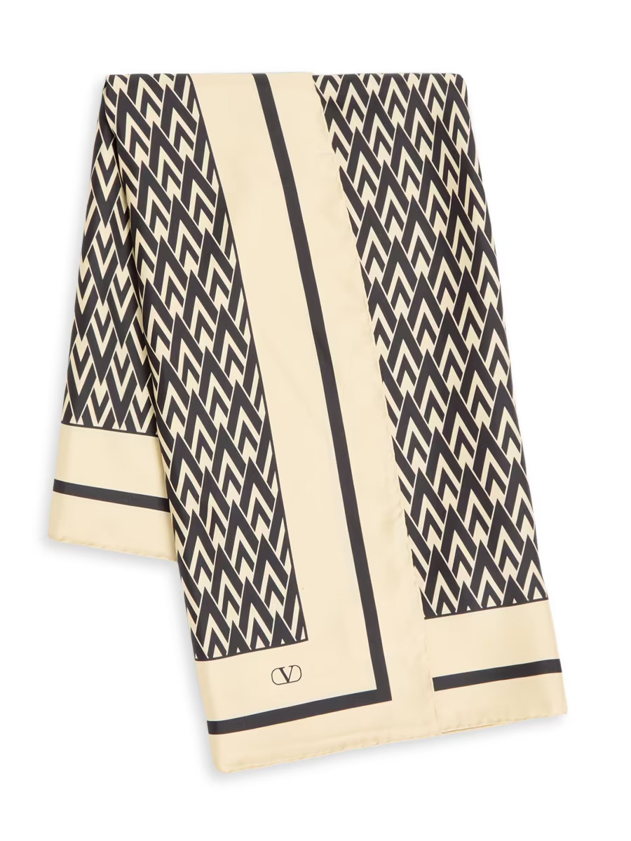 Valentino Garavani Toute La V Silk Scarf | Saks Fifth Avenue | Saks Fifth Avenue