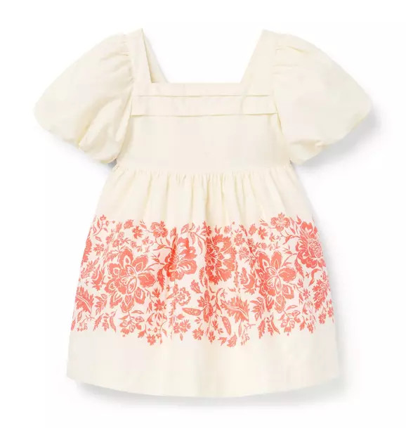 Floral Border Puff Sleeve Dress | Janie and Jack