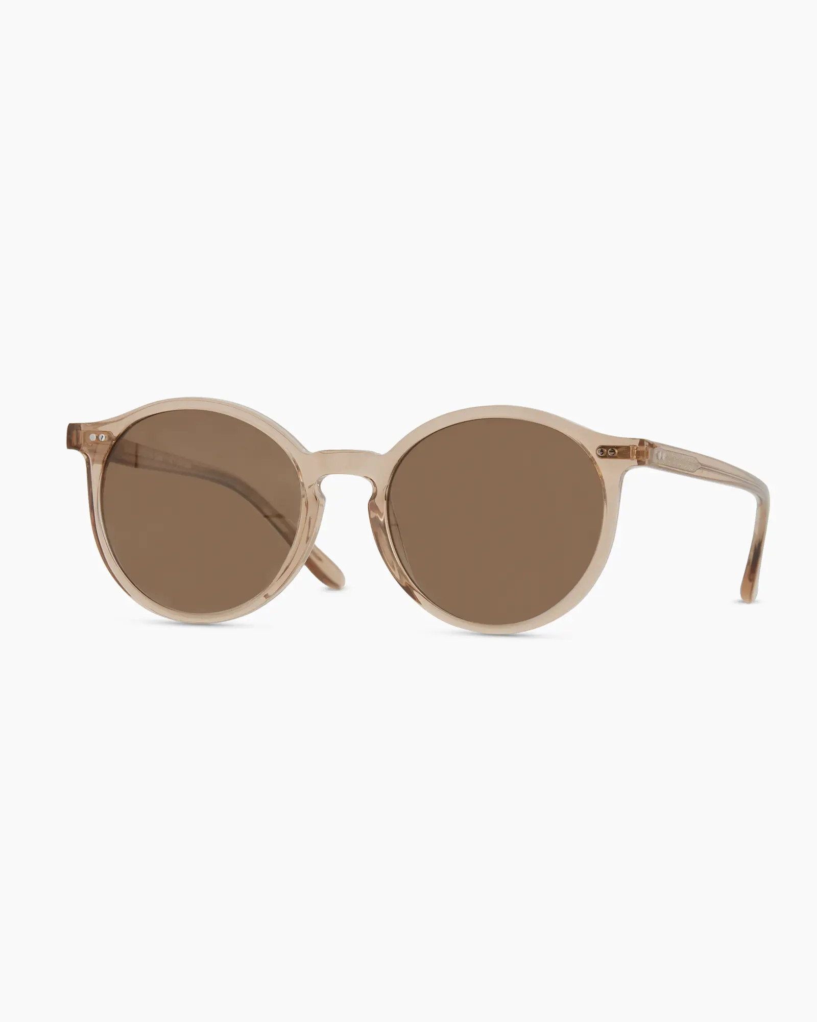 Brixton Polarized Acetate Sunglasses in Clear Taupe With Brown Lens | Quince
