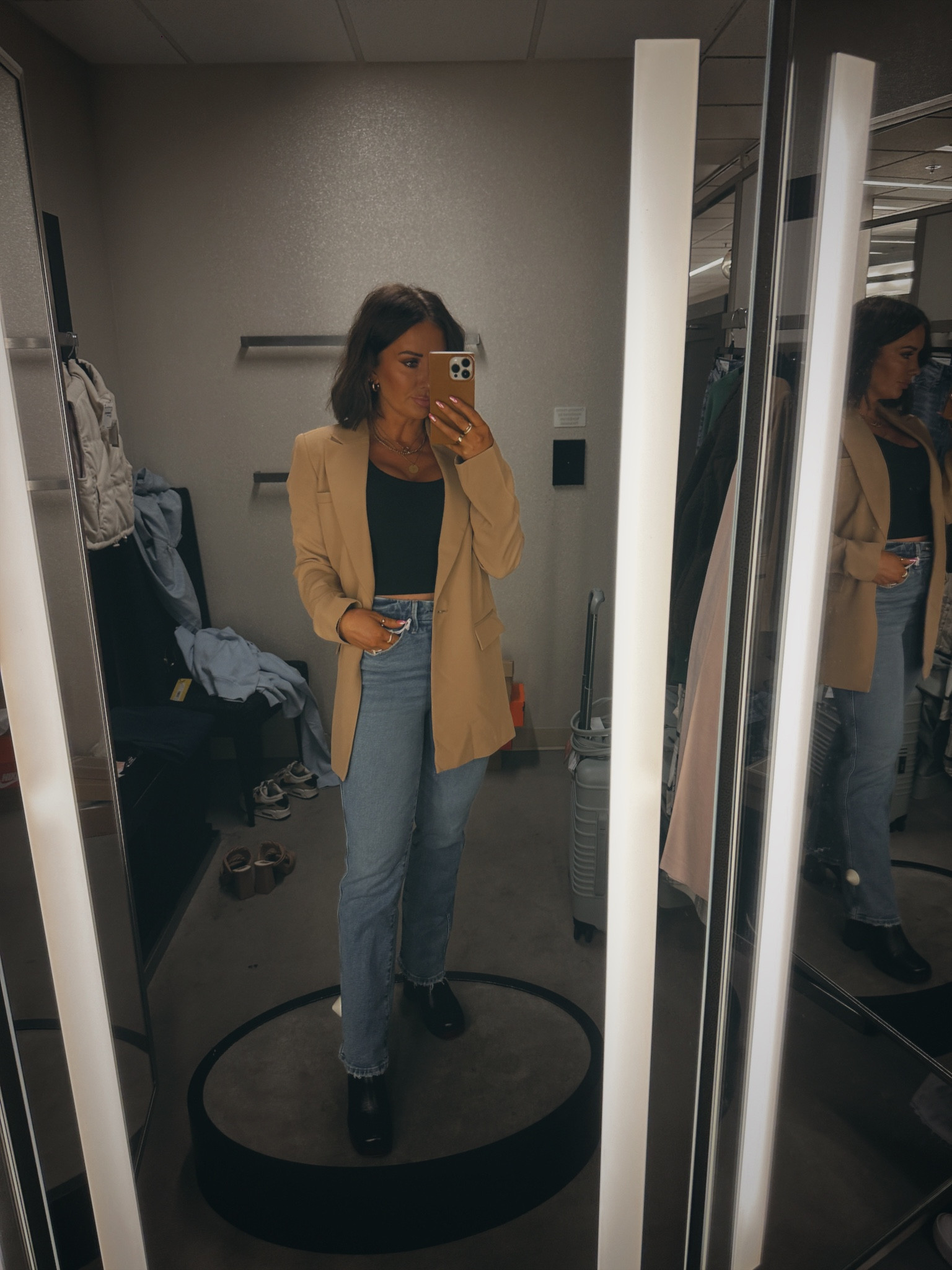 Size 26 jeans
Size xs blazer
Boots 6.5

#LTKxNSale #LTKstyletip #LTKsalealert