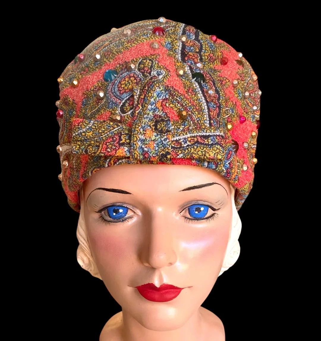 Vintage, Mr. John Junior, Paisley, Embellished, Pillbox Hat - Etsy | Etsy (US)