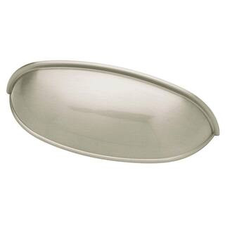 Cup Dual Mount 2-1/2 or 3 in. (64/76 mm) Classic Satin Nickel Cabinet Drawer Cup Pull | The Home Depot