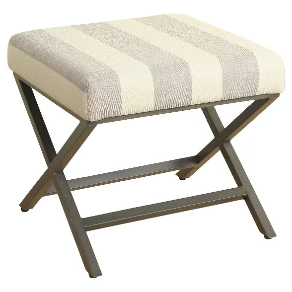 Modern Metal X Base Ottoman - HomePop | Target