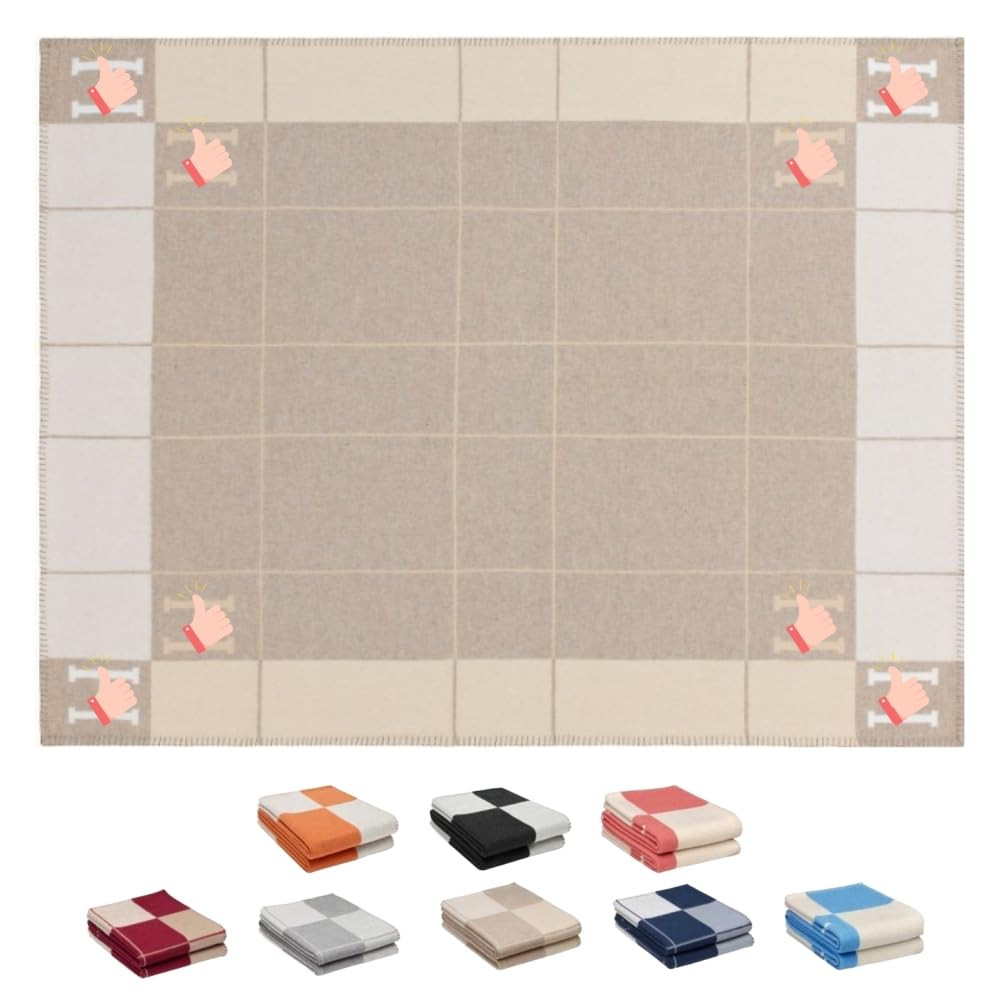 Fcteap h Blanket Soft Throw Blanket Faux Fleece Cashmere Plaid Warm Shawl Thick Knitted Plush Coz... | Amazon (US)