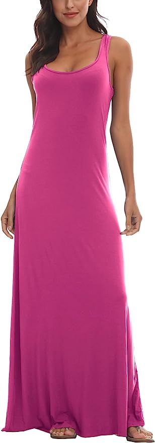 Urban CoCo Women's Floral Print Sleeveless Tank Top Maxi Dress | Amazon (US)