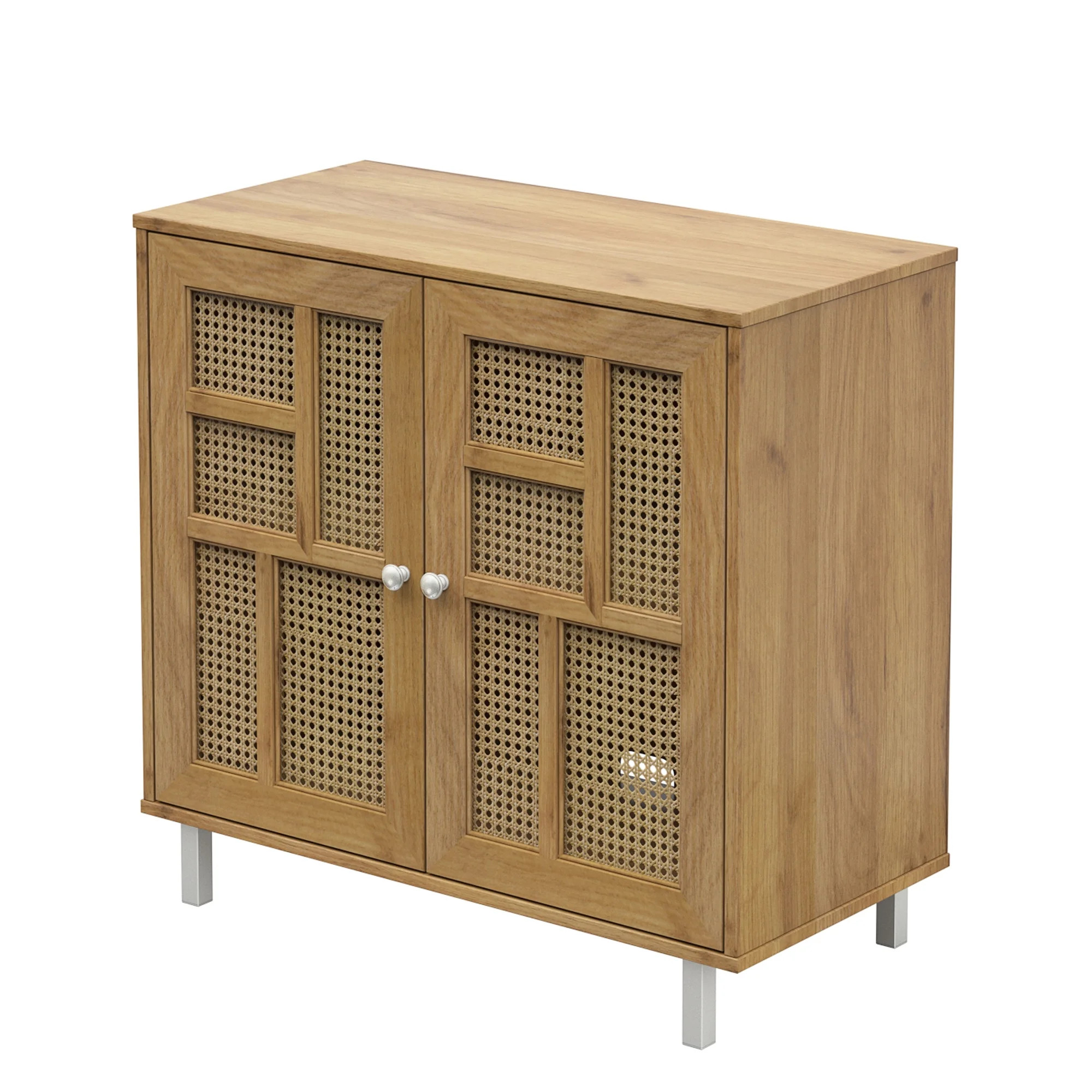 Accent Cabinet with Woven Cane Door Panels - Walmart.com | Walmart (US)