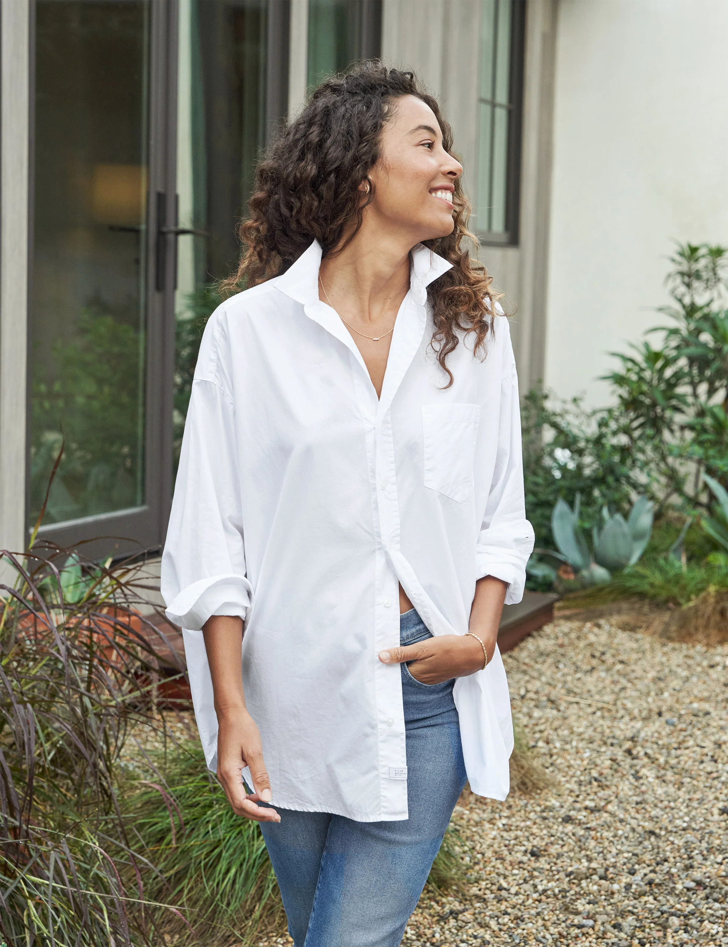 SHIRLEY White, Everyday Poplin | Frank & Eileen