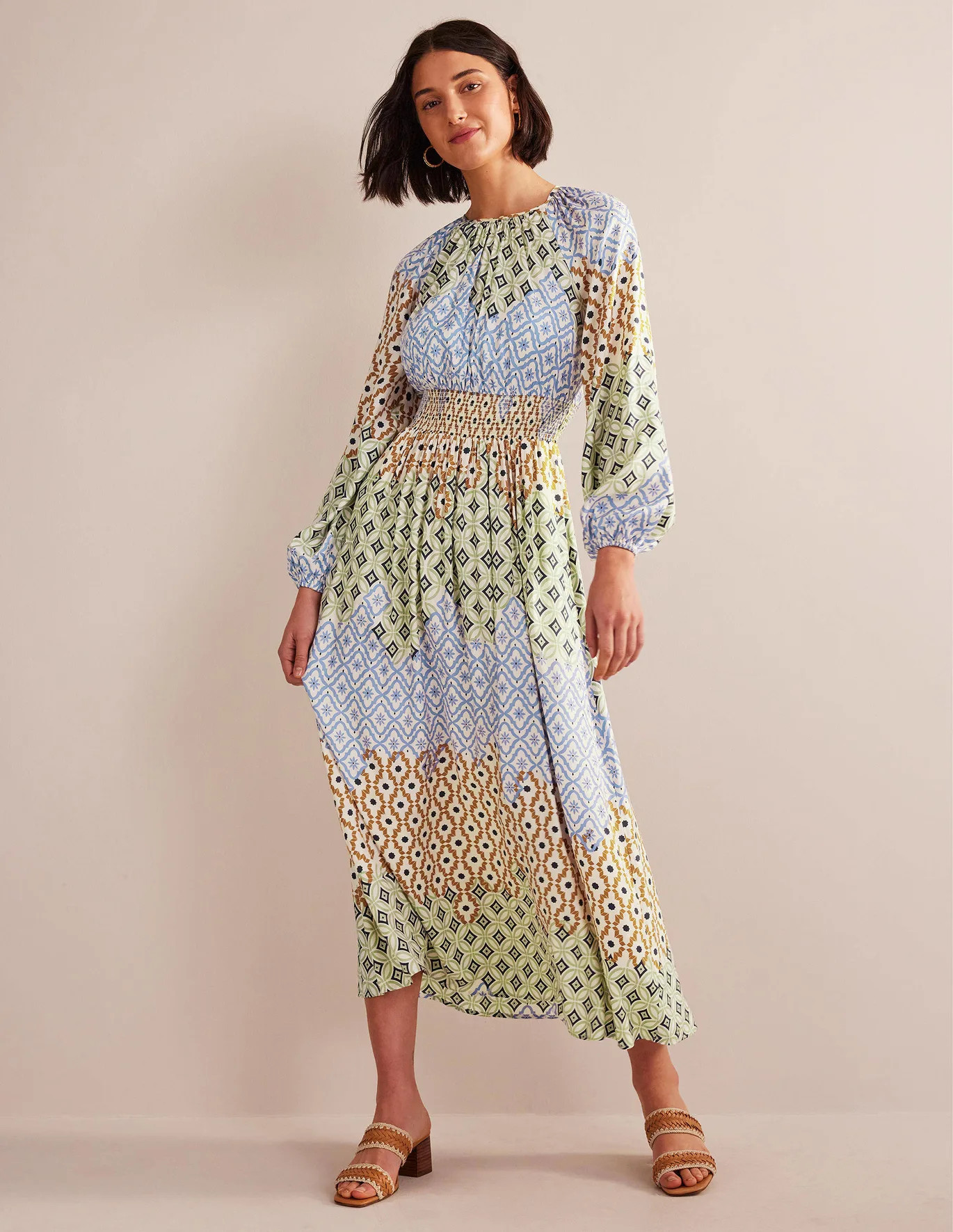 Smocked Waist Maxi Raglan | Boden (US)