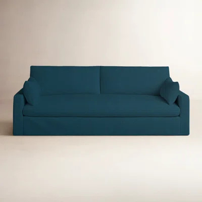 Luna 90" Square Arm Slipcovered Sofa with Reversible Cushions | Wayfair North America