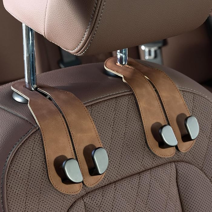 CoBak Purse Hook for Car - Universal Premium Stitched Leather and Aluminum-Magnesium Alloy Double... | Amazon (US)