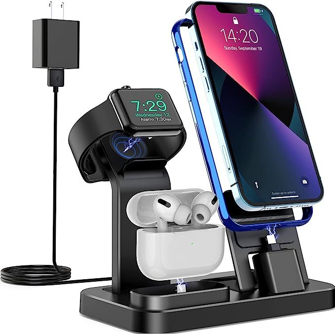 3 in 1 Charging Station for Apple Products, Removable Charging Stand for Apple Watch SE/6/5/4/3/2... | Amazon (US)