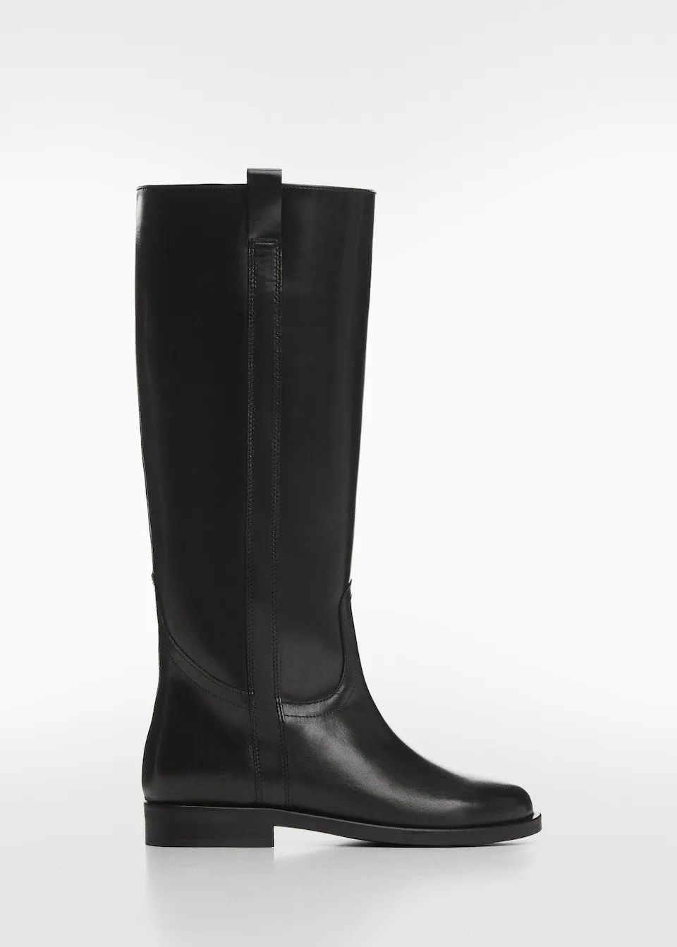 Leather high-leg boots -  Women | Mango United Kingdom | MANGO (UK)