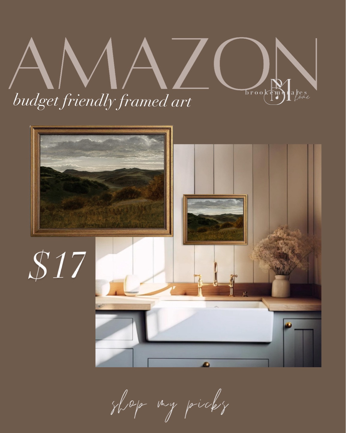 Budget friendly framed art 🤎

#LTKHome #LTKSaleAlert #LTKFindsUnder100