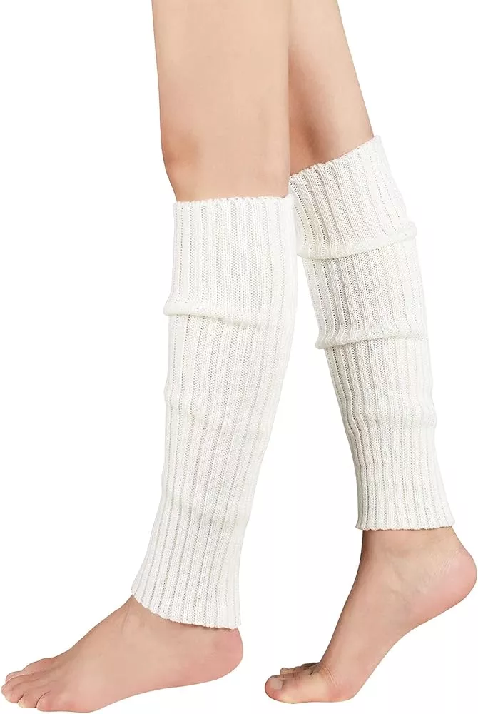 Womens Fashion Leg Warmers Adult Junior 80s Ribbed Knitted Long Socks For  Party Sports Casual Socks